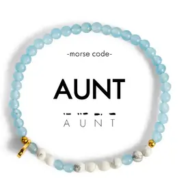 EthicGoods Morse Code Bracelet: Aunt