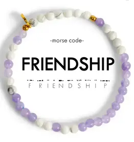 EthicGoods Morse Code Bracelet: Friendship (Lavender Jade & Howlite)