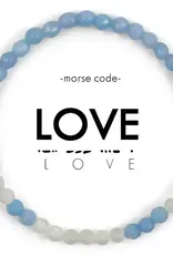 EthicGoods Morse Code Bracelet: Love (Blue & MOP)