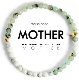 EthicGoods Morse Code Bracelet: Mother (Jasper & Marble)