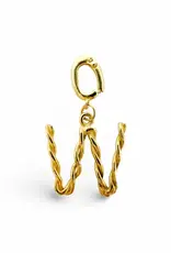 EthicGoods Gold Alphabet Charm - W