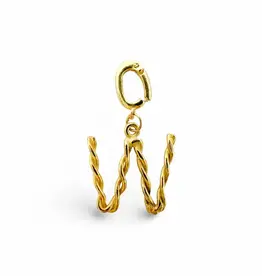 EthicGoods Gold Alphabet Charm - W