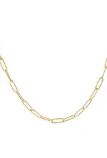 EthicGoods Classic Gold Paperclip Chain Necklace