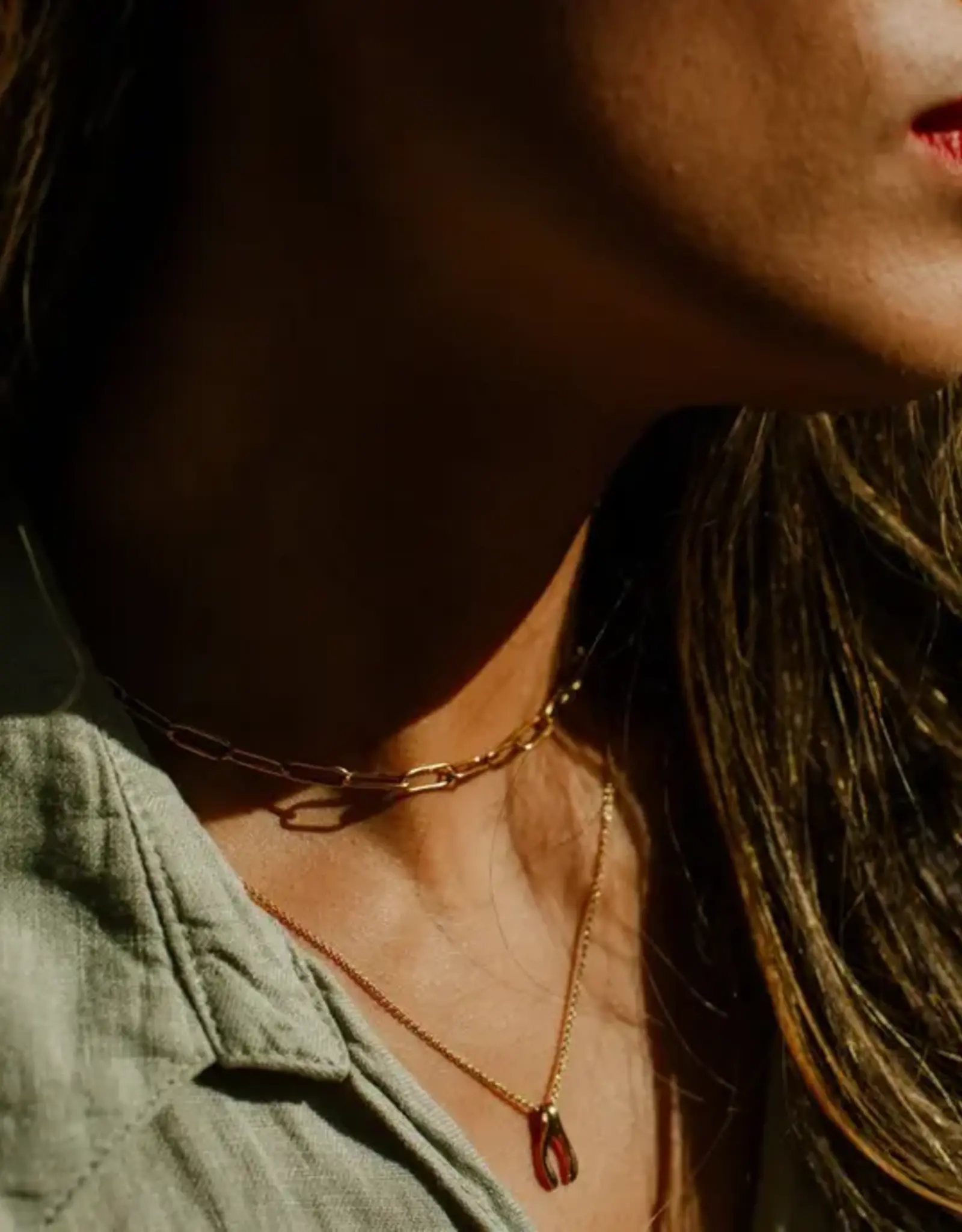 EthicGoods Classic Gold Paperclip Chain Necklace