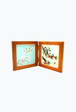 Bunyaad Pakistan Natural Red Oak Wood Duo Frame Hinged