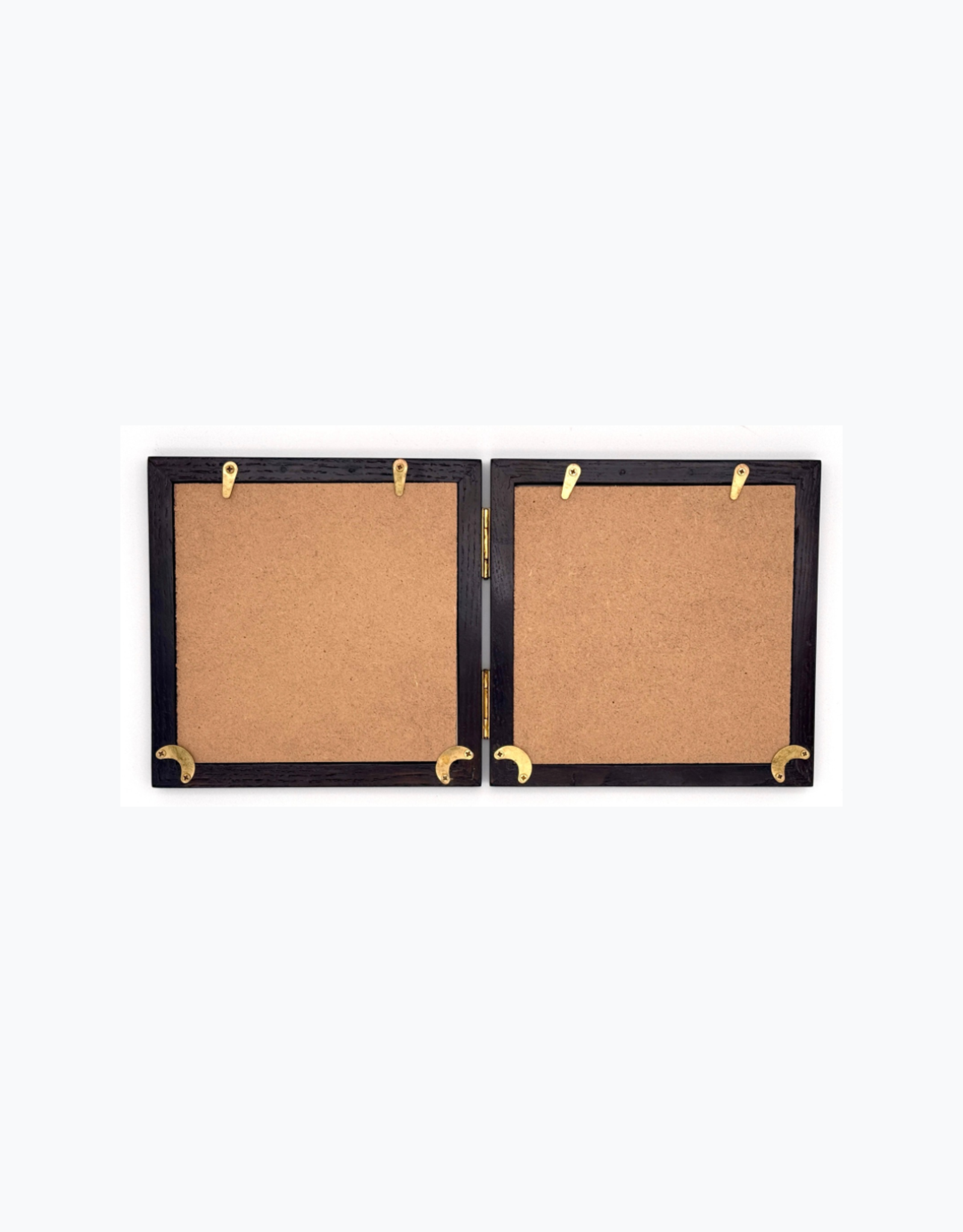 Bunyaad Pakistan Dark Red Oak Etched Duo Frame Hinged