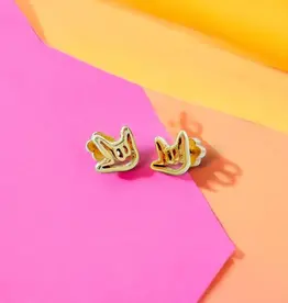 EthicGoods Classic Mini Studs: "I Love You"