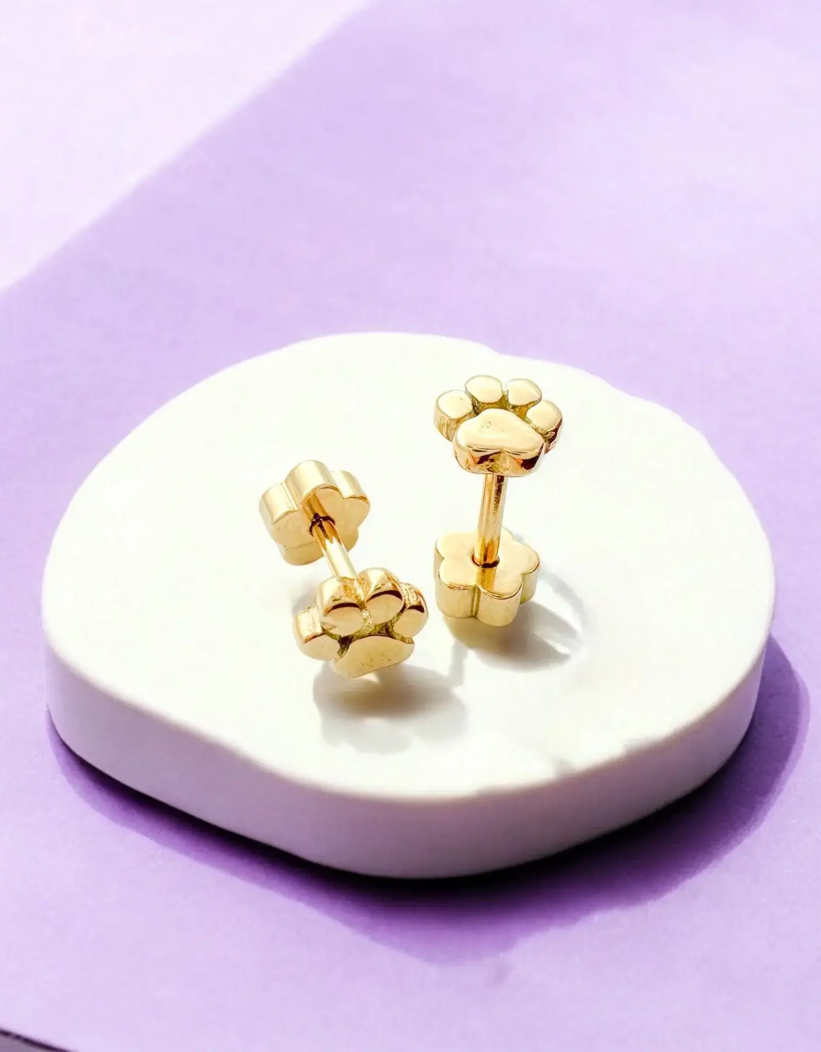 EthicGoods Classic Mini Studs: Paw Print