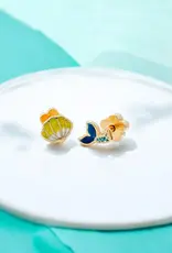 EthicGoods Classic Mini Studs: Mermaid/Shell