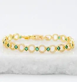 Starfish Project Gilded Halo Bracelet (Emerald)