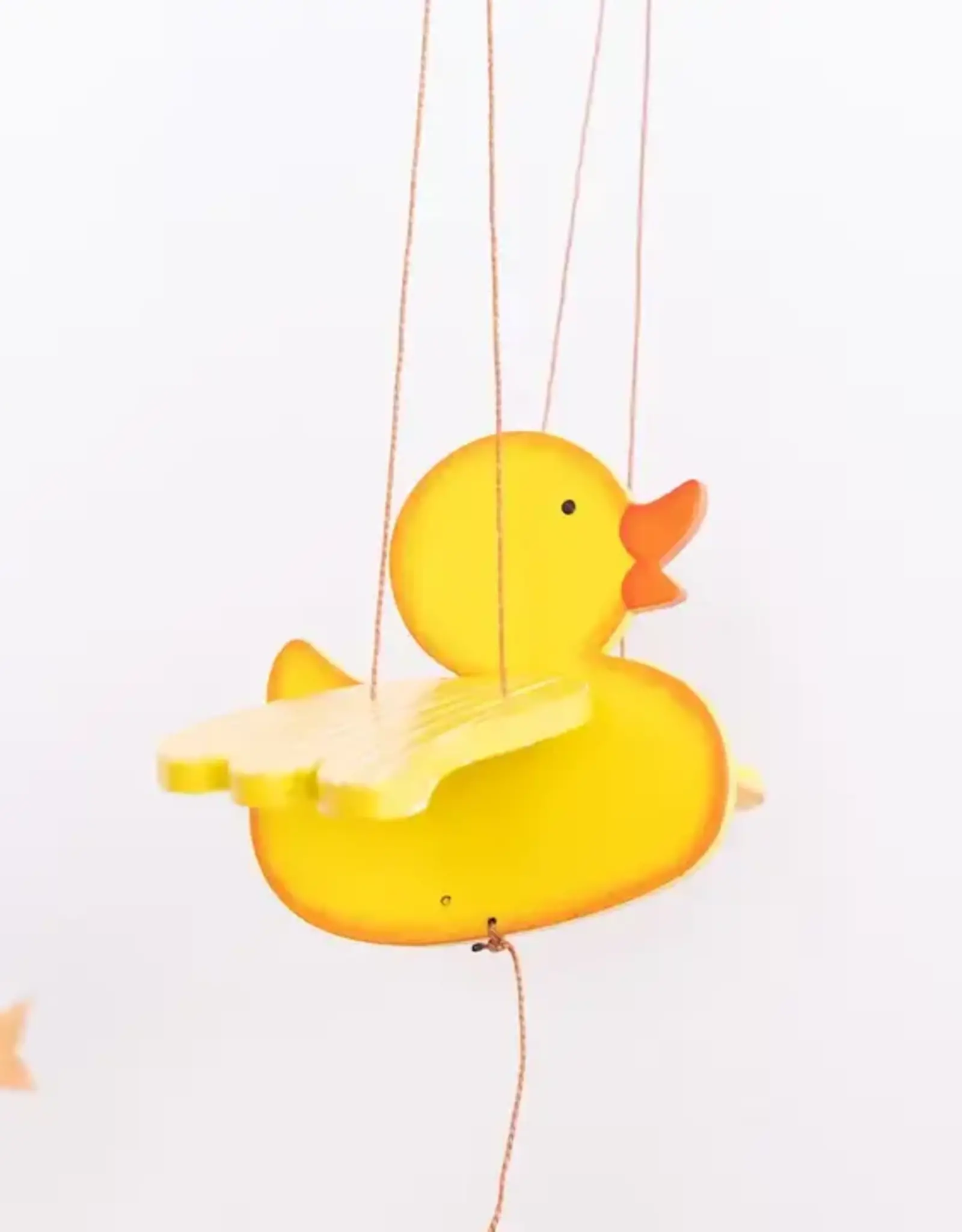 Tulia Artisans Yellow Duckie Flying Mobile