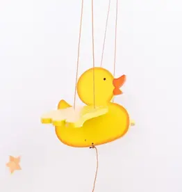 Tulia Artisans Yellow Duckie Flying Mobile