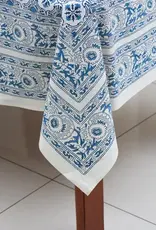 Sevya Handmade Blue Floral Tablecloth - 60" x 90"