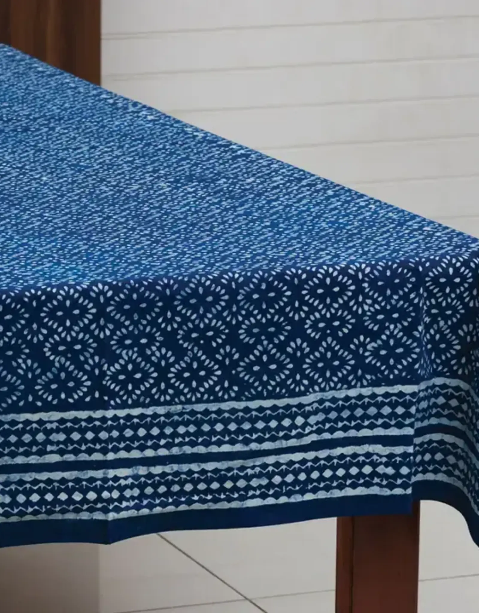 Sevya Handmade Indigo Tablecloth - 60" x 90"