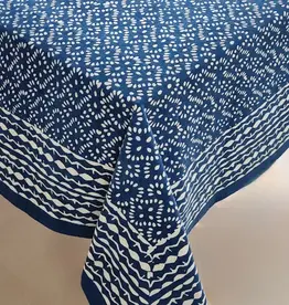 Sevya Handmade Square Indigo Tablecloth - 62" X 62"