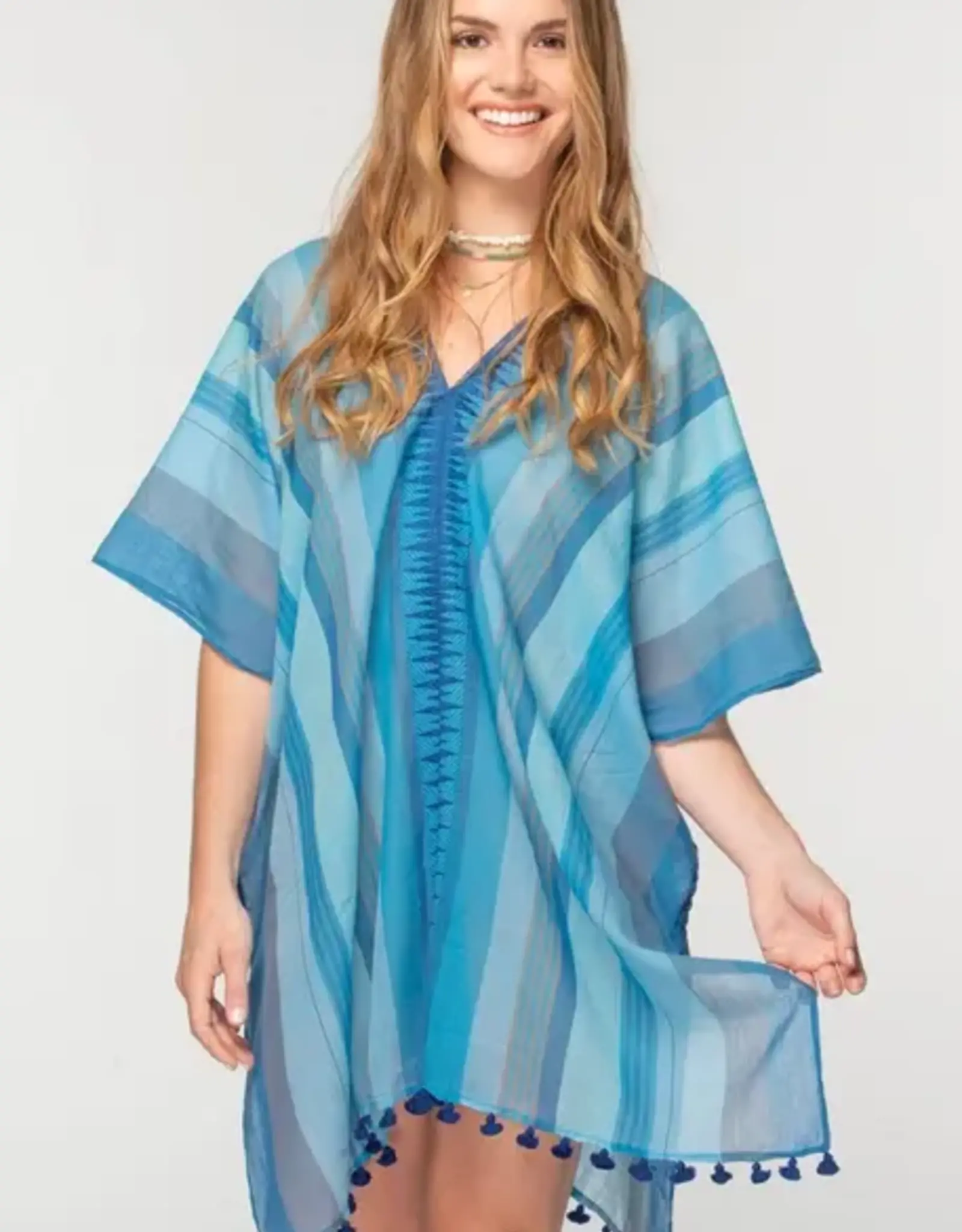Sevya Handmade Aishani Handloom Top Blue