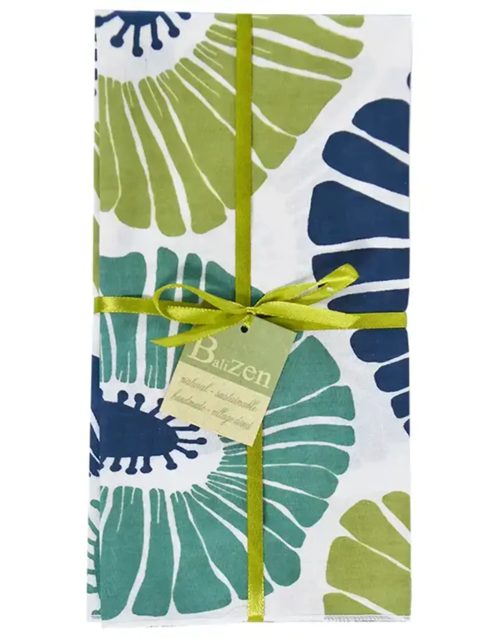 Balizen Retro Flowers Green Blue Napkins