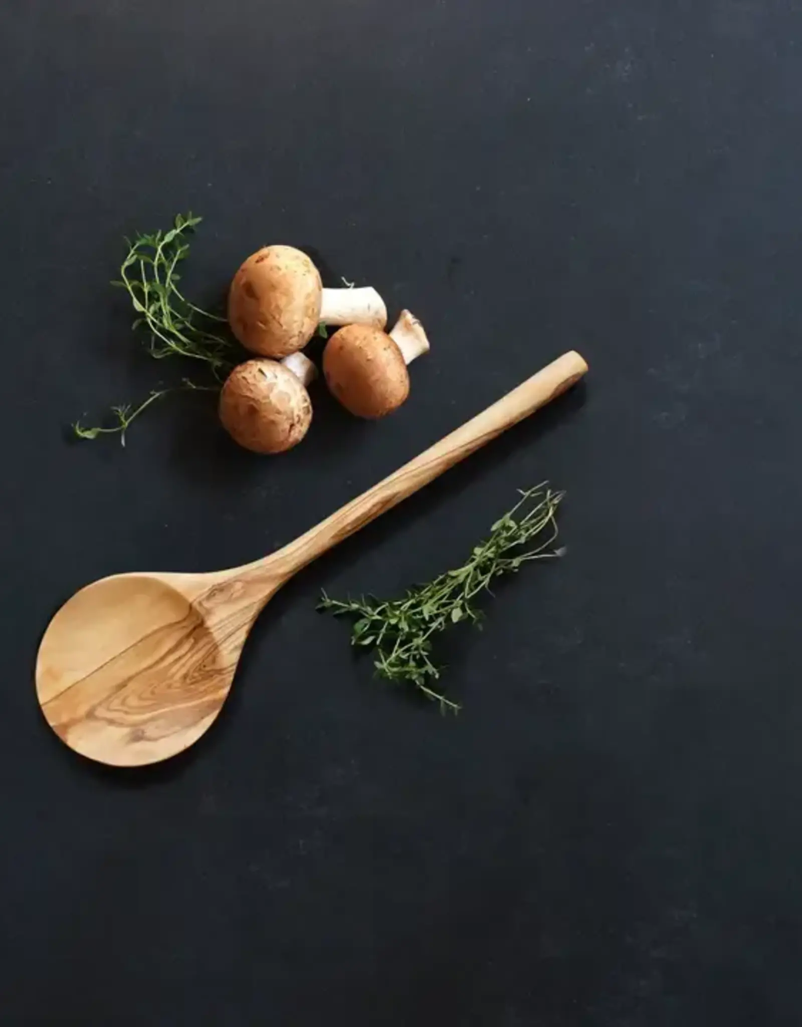 Sobremesa Shallow Olive Wood Serving Spoon