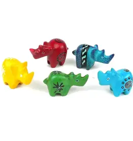 Global Crafts Tiny Rhinos -  Kisii Stone 1.5 - 2"