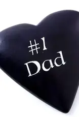 Swahili African Modern Kisii Stone Celebration Heart - #1 Dad