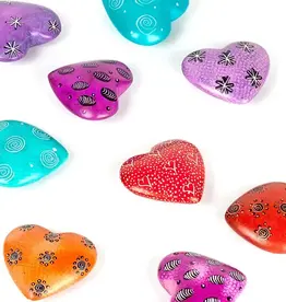 Swahili African Modern Mini Soapstone Hearts
