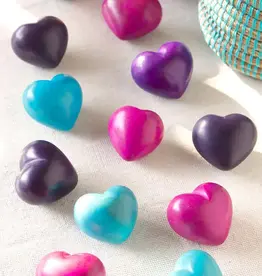 Swahili African Modern Solid Soapstone Hearts