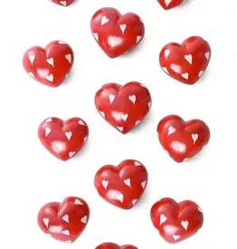 Swahili African Modern Red Stone Hearts