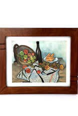 Bunyaad Pakistan CAN 211340 Natural Mahogany Striped Wood Frame  - 5"x7"