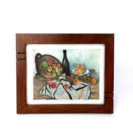 Bunyaad Pakistan CAN 211340 Natural Mahogany Striped Wood Frame  - 5"x7"