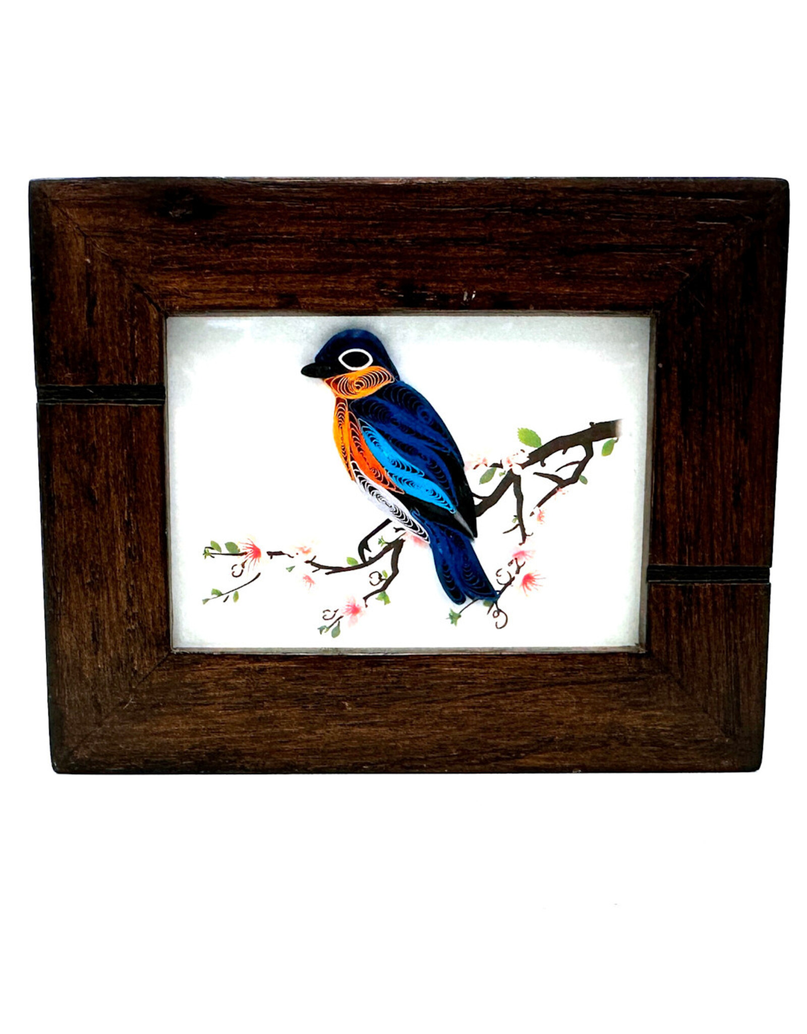 Bunyaad Pakistan CAN 212140 Dark Red Oak Striped Wood Frame - Gift Enclosure