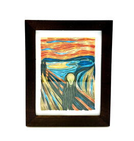 Bunyaad Pakistan CAN 212320 Dark Red Oak Wood Frame -  5"x7"