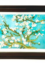 Bunyaad Pakistan CAN 212330 Dark Red Oak Etched Wood Frame -  5"x7"