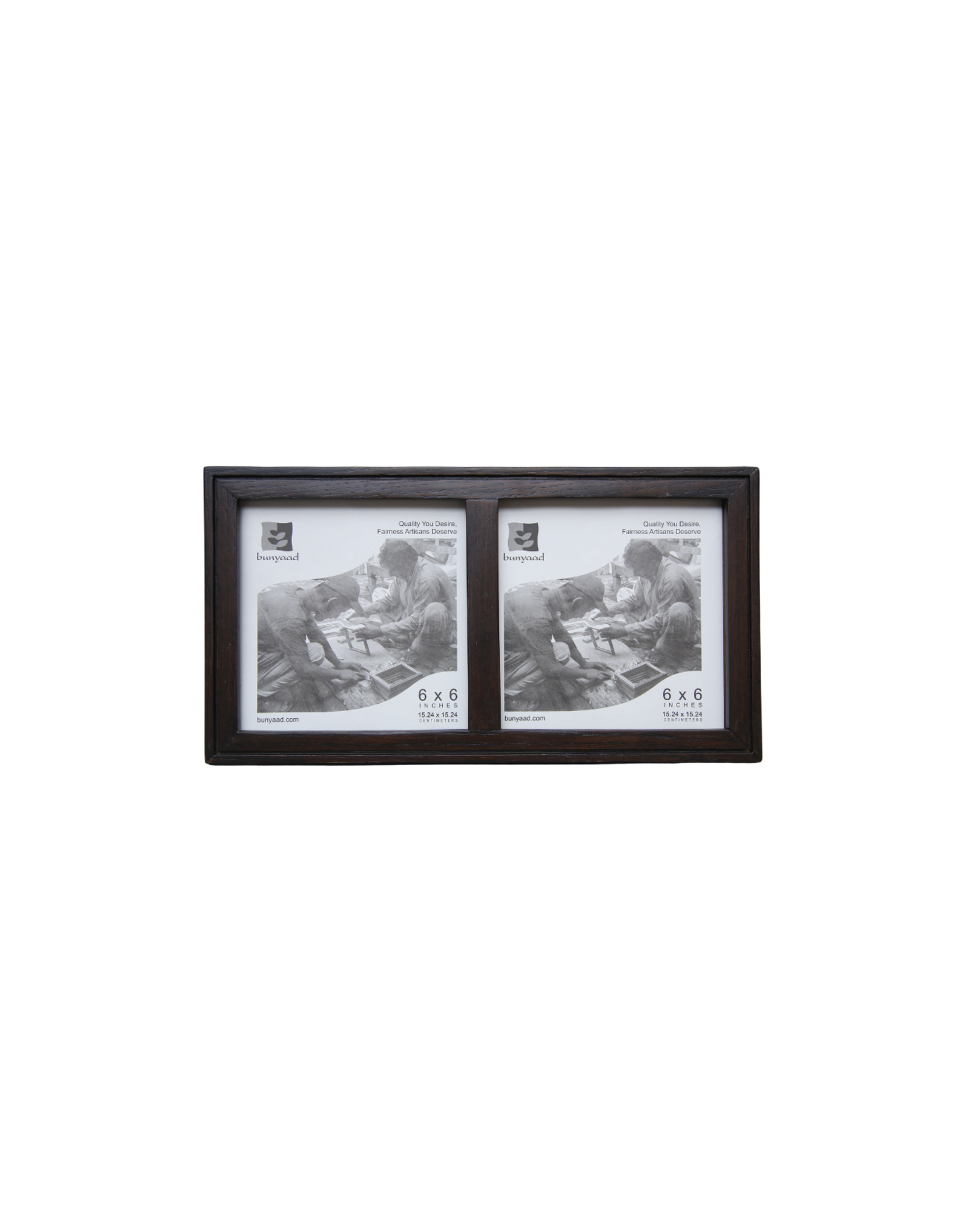 Bunyaad Pakistan CAN 212630 Dark Red Oak Etched Duo Frame