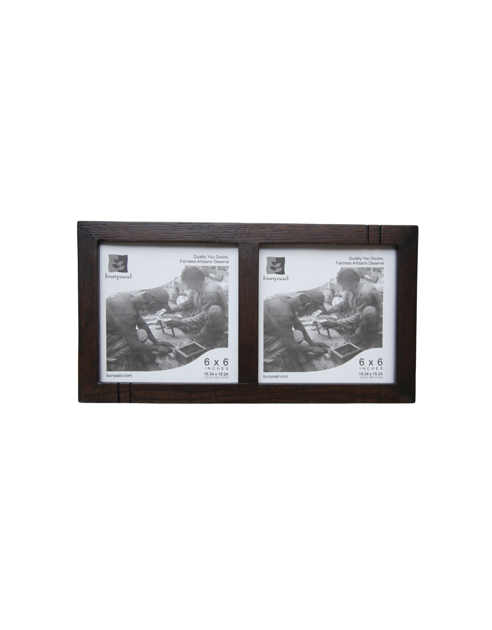 Bunyaad Pakistan CAN 212640 Dark Red Oak Striped Duo Frame