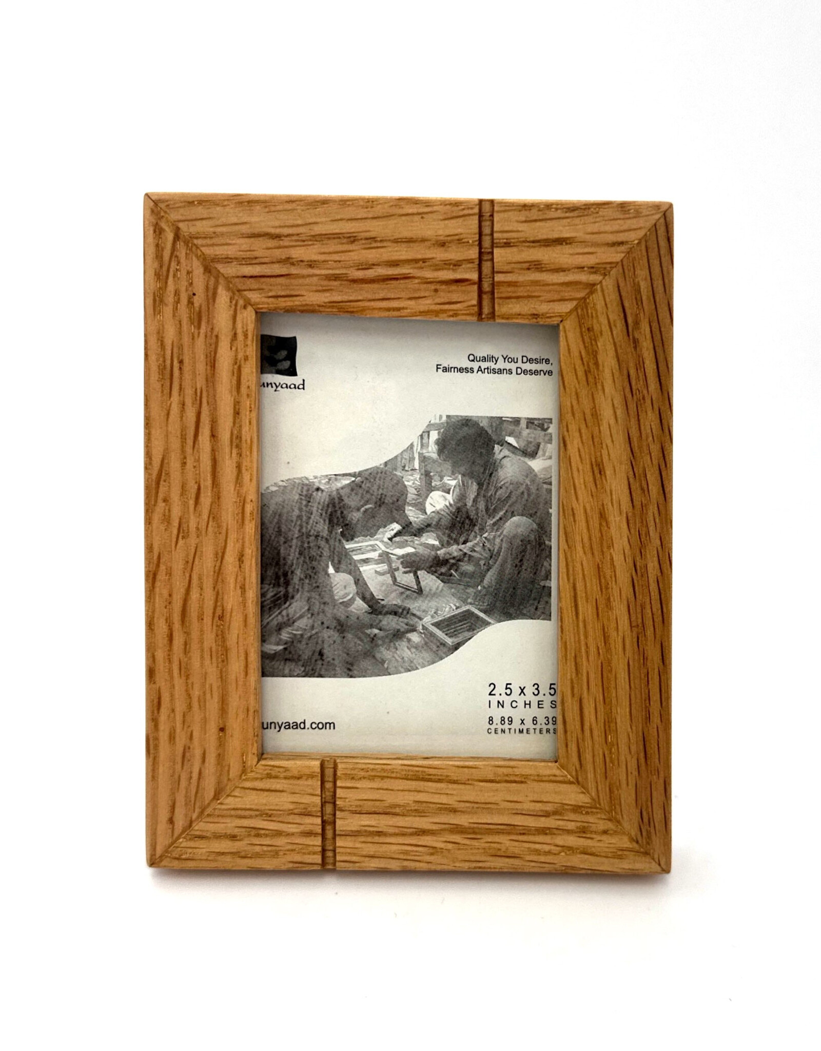 Bunyaad Pakistan CAN 213140 Natural Red Oak Striped Wood Frame - Gift Enclosure