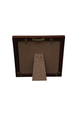 Bunyaad Pakistan CAN 211230 Natural Mahogany Etched Wood Frame - 6"x6"