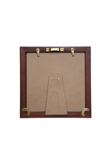 Bunyaad Pakistan CAN 211230 Natural Mahogany Etched Wood Frame - 6"x6"