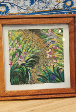 Bunyaad Pakistan CAN 211230 Natural Mahogany Etched Wood Frame - 6"x6"