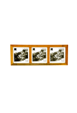 Bunyaad Pakistan CAN 213440 Natural Red Oak Striped Wood Trio Frame