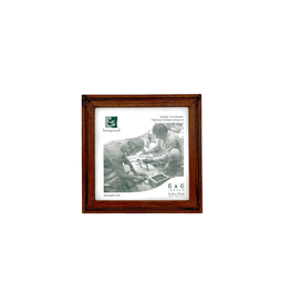 Bunyaad Pakistan Natural Etched Wood Frame - 6"x6"