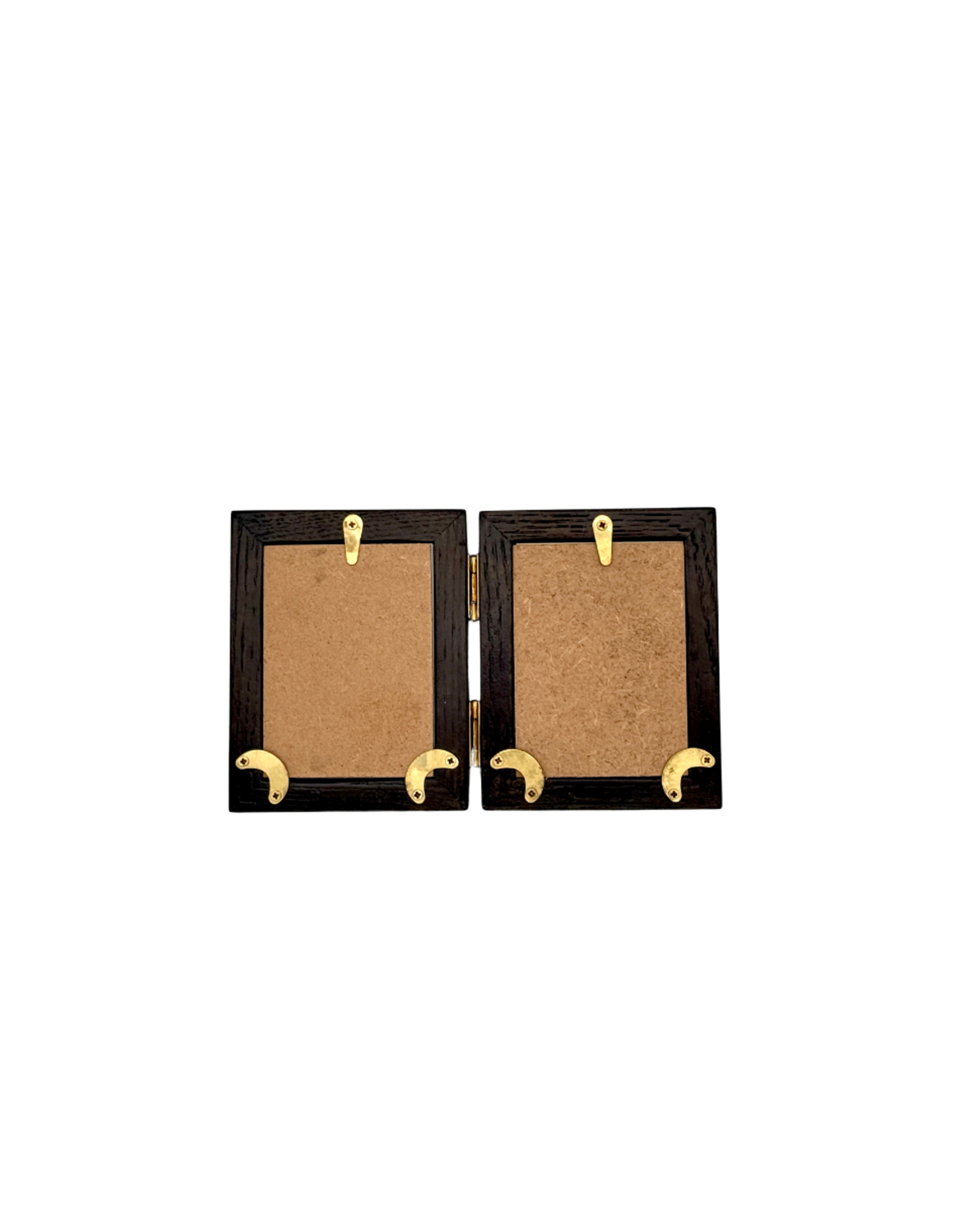 Bunyaad Pakistan Dark Red Oak Etched Wood Frame- Gift Enclosure Duo Hinged