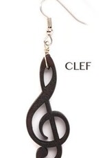 Minga Fair Trade Madera Clef Earrings