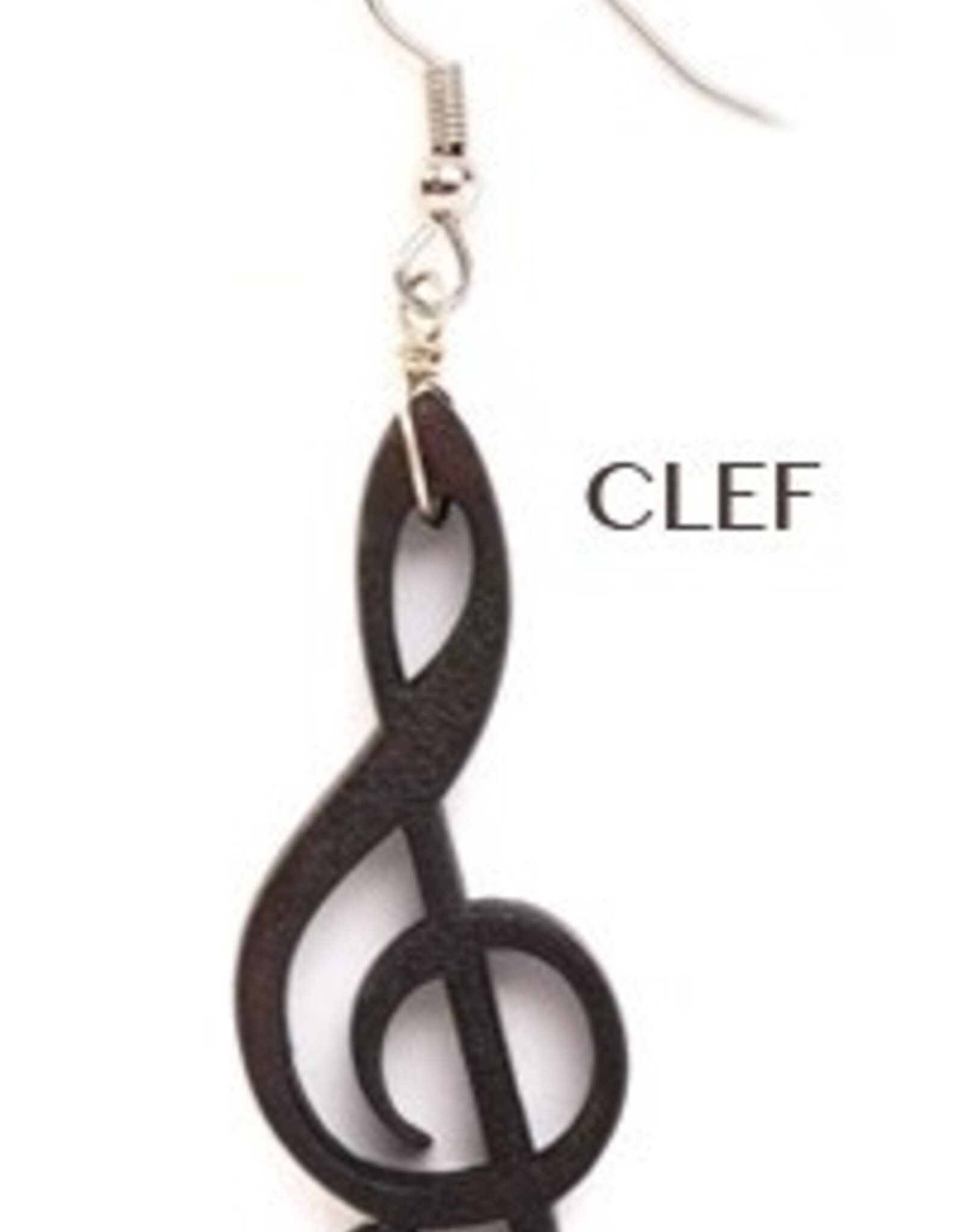 Minga Fair Trade Madera Clef Earrings