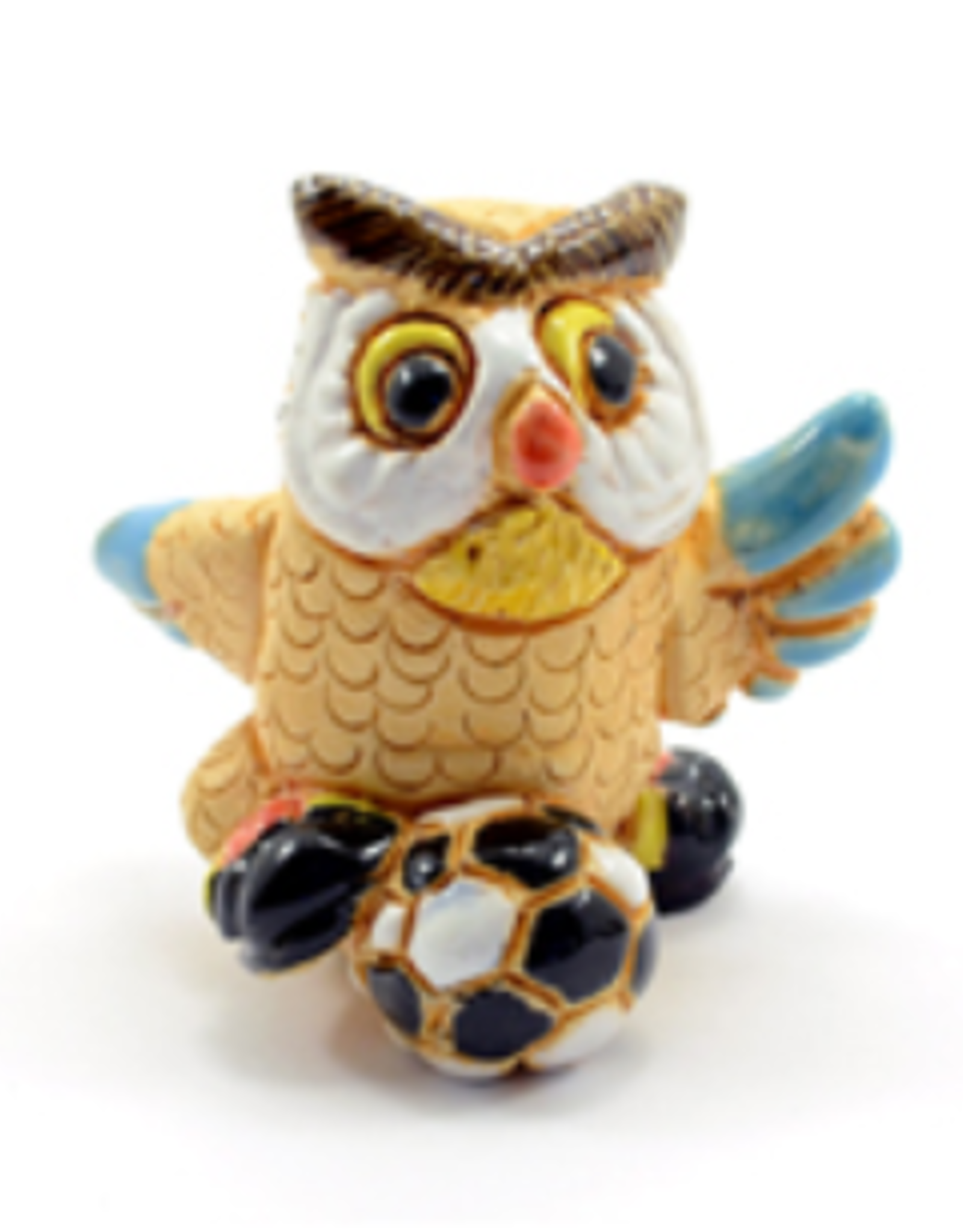 Minga Fair Trade Ceramic Owl Professional (Soccer Player)