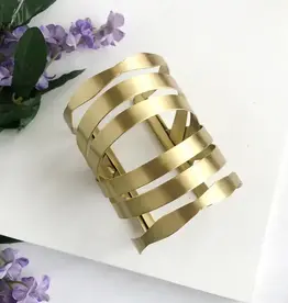 WorldFinds Ornate Arching Cuff - Gold