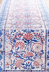 Sevya Handmade Blue and Red Floral Table Runner