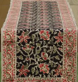 Sevya Handmade Hibiscus Kamalkari Table Runner