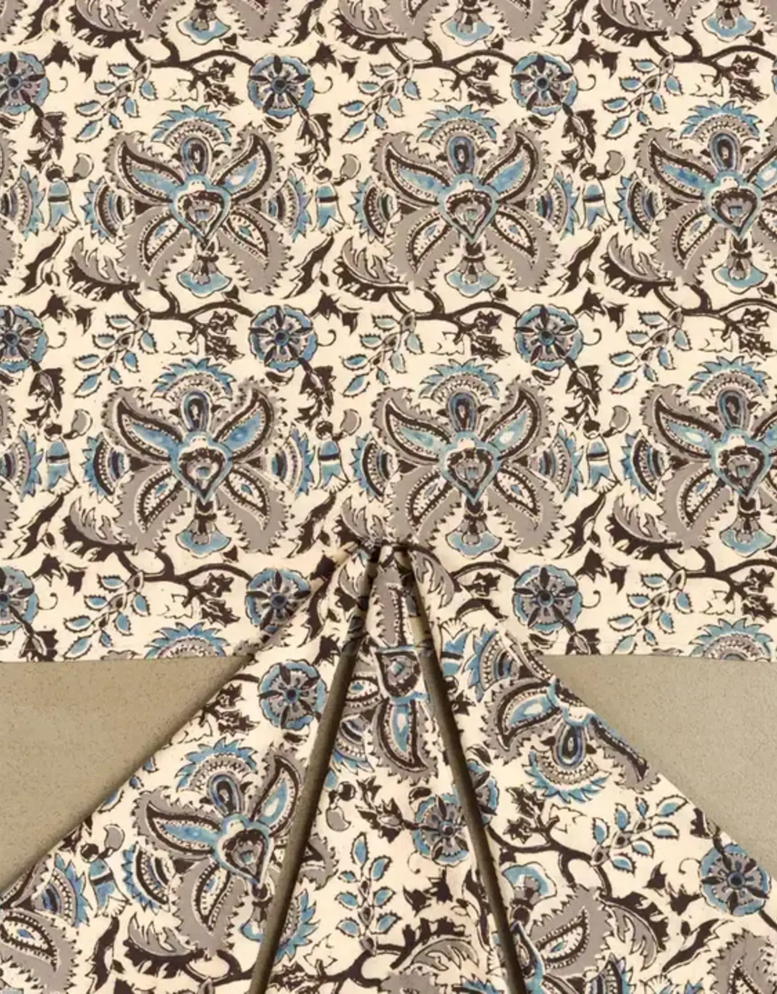 Sevya Handmade Blue and Silver Kalamkari Napkin