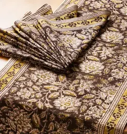 Sevya Handmade Black and Gold Kalamkari Table Runner