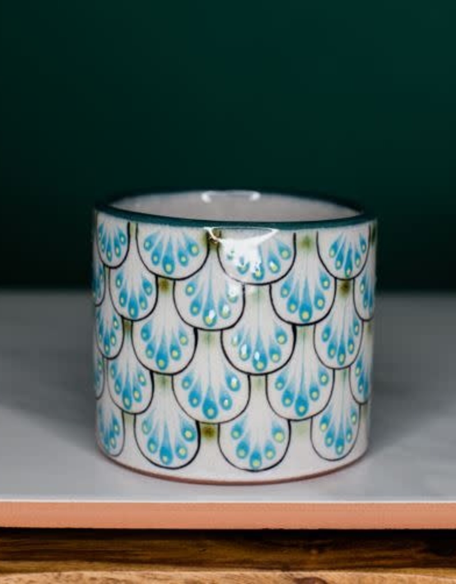 Lucia's Imports Art Deco Handleless Mug/ Planter
